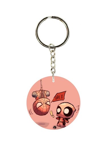 Spiderman Printed Single Sided Keychain