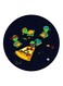 Cartoon Printed Wooden Fridge Magnet Black/Green/Yellow 5.5cm