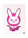 Metal Plate Of The Video Game Overwatch Poster Pink/White