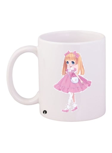 Printed Coffee Mug White/Pink