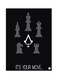 Assassin's Creed Metal Plate Poster Black/Grey/White 15x20cm