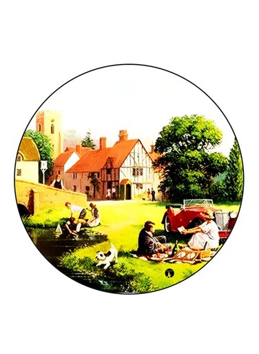 Vintage Art Printed Fridge Magnet Multicolour