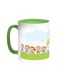 Happy Eid Printed Coffee Mug Green/White 11ounce