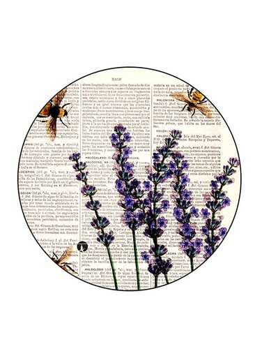 Flowers Printed Fridge Magnet Multicolour 5.5 x 5.5cm