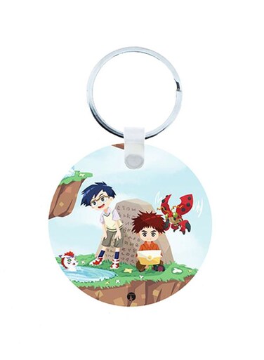 Digimon Anime Wooden Keychain