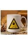 Arabic Tea Lover's Ceramic Mug 'I'm Leaving, I'm Out of Tea' Funny Arabic Calligraphy Design in white