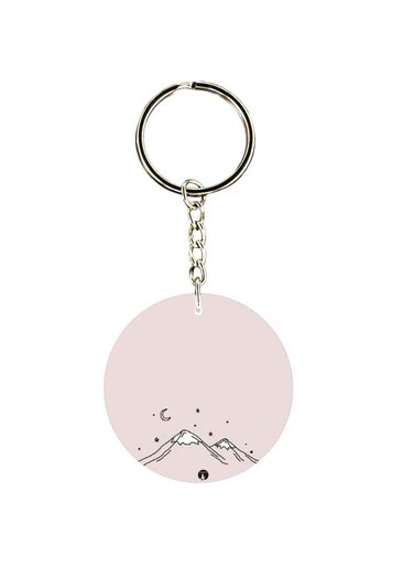 Double Sided Mountain Printed Keychain