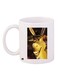 Donkey Printed Ceramic Coffee Mug White/Yellow/Black 11ounce