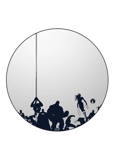 Superheroes Printed Fridge Magnet Grey/Black