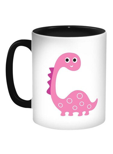Dinosaur Printed Coffee Mug Black/White/Pink