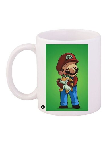 Super Mario Printed Coffee Mug White/Green/Blue