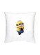 Minion Character Printed Cushion White/Yellow/Blue 16x16inch