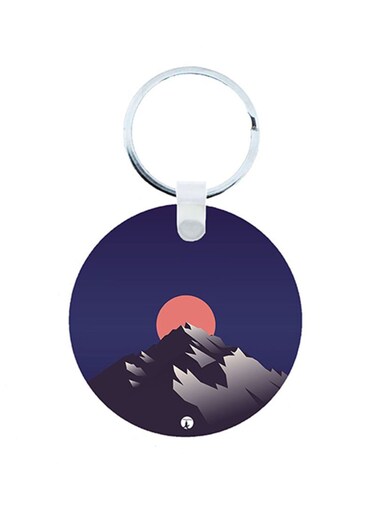 Mountain Wooden Keychain
