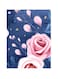 Floral Themed Metallic Plate Blue/Pink 20x15cm