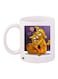 Cartoon Printed Coffee Mug White/Yellow/Purple 11ounce