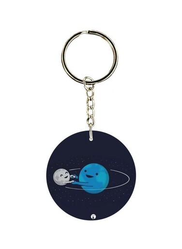 Earth Printed Double Sided Keychain
