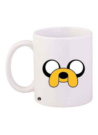 Printed Coffee Mug White/Yellow/Black 11ounce