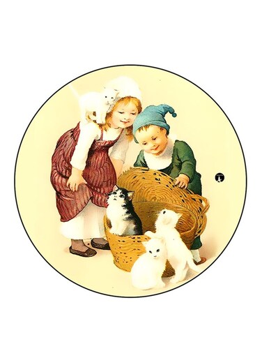 Kids Printed Fridge Magnet Round Multicolour