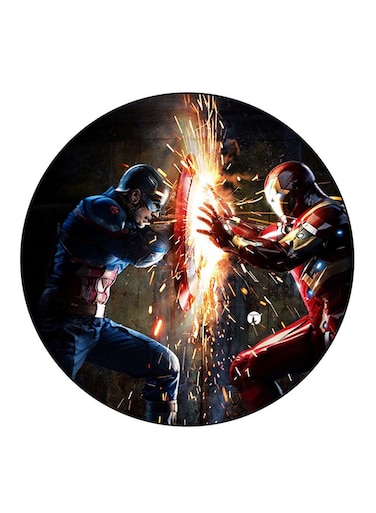 Iron Man And Captain America Printed Fridge Magnet Multicolour