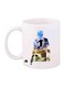Uncharted Printed Coffee Mug White/Blue/Yellow