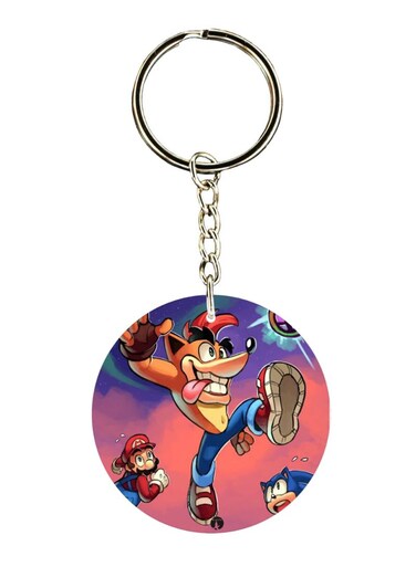 Double Sided Video Game Printed Keychain