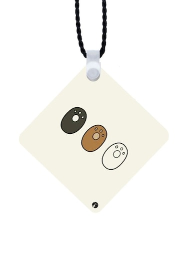 We Bare Bear Printed Car Mirror Pendant