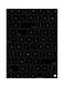 Keyboard Themed Decorative Metallic Plate Black/White 20x15cm