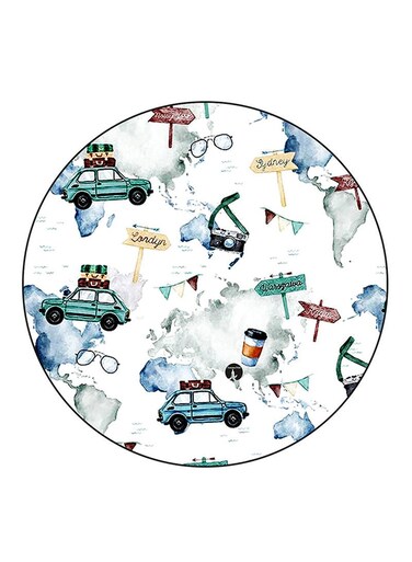 Cars Printed Fridge Magnet Multicolour