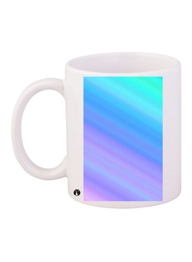 Printed Coffee Mug White/Blue/Purple 11ounce
