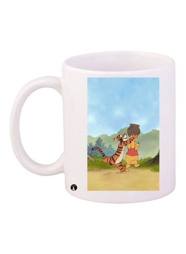 Winnie The Pooh Printed Coffee Mug White/Blue/Brown