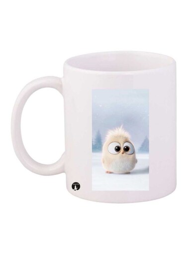 A Bird Printed Mug White/Blue Standard Size