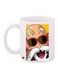 Master Roshi Printed Coffee Mug White/Yellow/Beige 11ounce