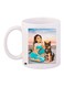 Cartoon Girl With Dog Printed Coffee Mug White/Blue/Brown