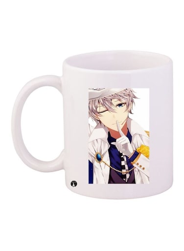 Anime Boy Printed Coffee Mug White/Blue/Yellow
