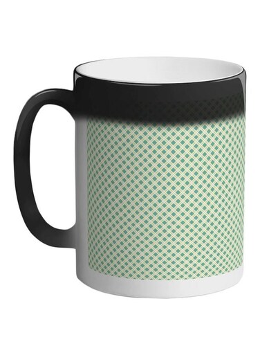 Ornament With Colored Lines Printed Colour Changing Coffee Mug Black 325ml