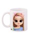 Cartoon Girl Printed Coffee Mug White/Beige/Blue