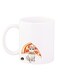 A Cats Design Mug White/Brown/Red 12ounce