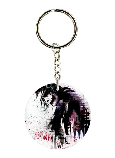 Double Sided Joker Printed Keychain