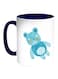 Bear Printed Coffee Mug White/Blue 11ounce