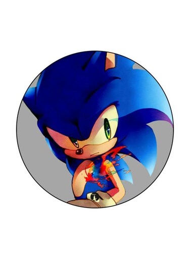 Video Game Sonic Printed Fridge Magnet Blue/Grey/Red
