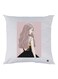 Girl Printed Cushion polyester White/Brown/Black 30x30cm