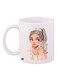 Girl Printed Coffee Mug White/Beige/Grey 11ounce