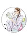Girl Printed Fridge Magnet Multicolour