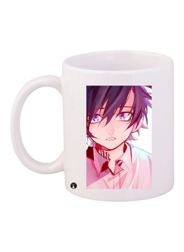 Boy Printed Coffee Mug White/Pink/Purple 11ounce