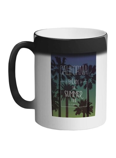 Quote Printed Colour Changing Coffee Mug Black 11ounce