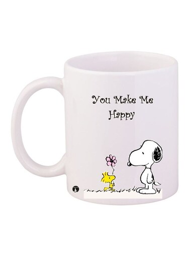 Printed Coffee Mug White/Black/Yellow