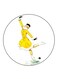 Woman Printed Fridge Magnet Multicolour