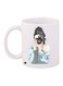 Girl Printed Coffee Mug White/Beige/Blue 11ounce