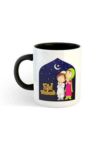 Eid Mubarak Printed Mug White/Black