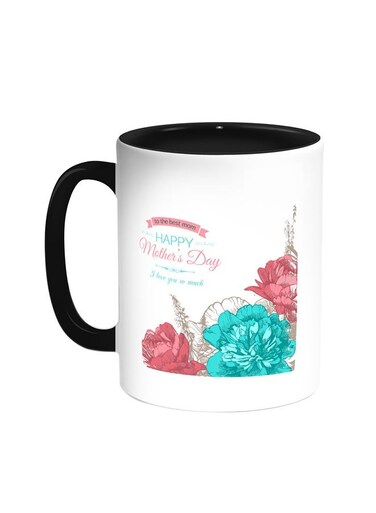 Happy Mother's Day Printed Coffee Mug Black/White 11ounce